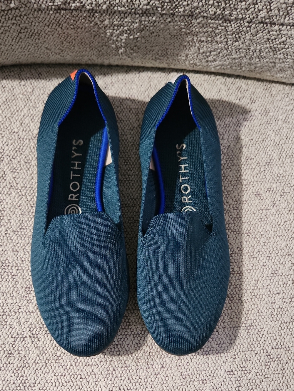 Rothy's Teal 8.5 Knit Slip-On Flats Loafers